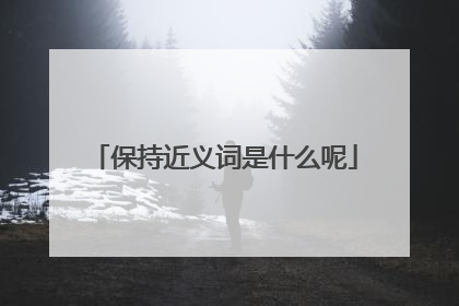 保持近义词是什么呢