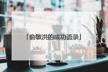 俞敏洪的成功语录
