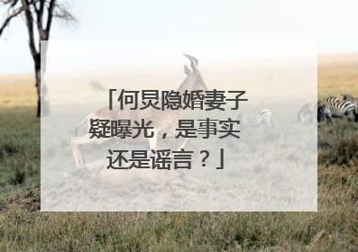 何炅隐婚妻子疑曝光，是事实还是谣言？