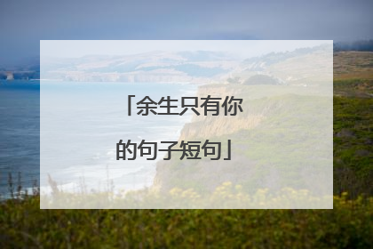 余生只有你的句子短句