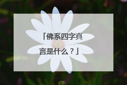 佛系四字真言是什么？