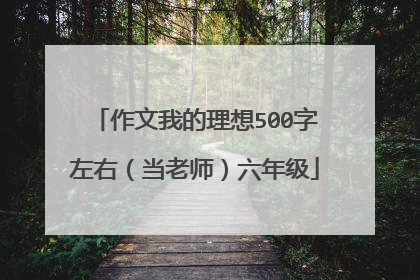 作文我的理想500字左右（当老师）六年级