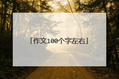 作文100个字左右