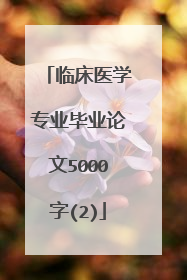 临床医学专业毕业论文5000字(2)