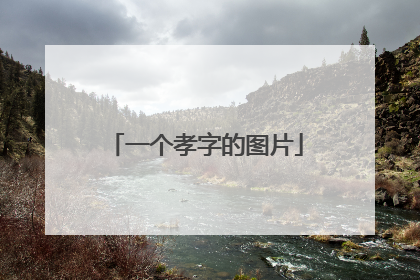 一个孝字的图片