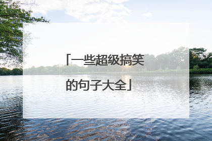 一些超级搞笑的句子大全