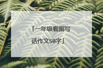 一年级看图写话作文50字