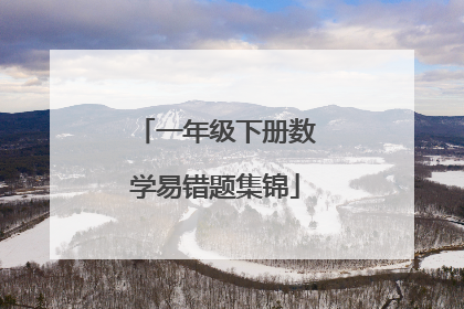 一年级下册数学易错题集锦