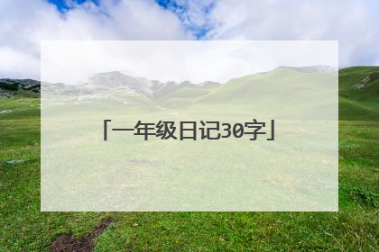 一年级日记30字