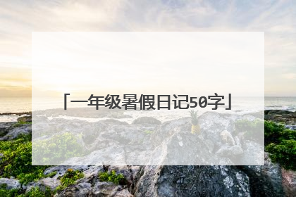 一年级暑假日记50字