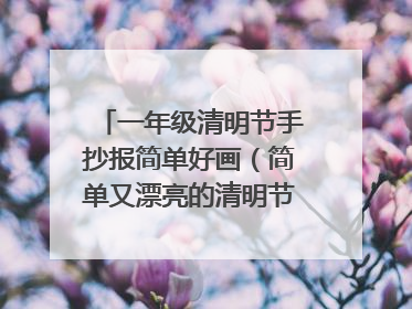 一年级清明节手抄报简单好画（简单又漂亮的清明节手抄报）