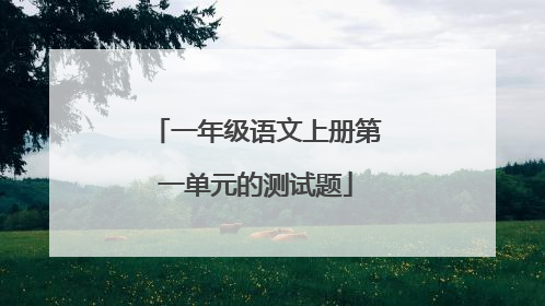 一年级语文上册第一单元的测试题