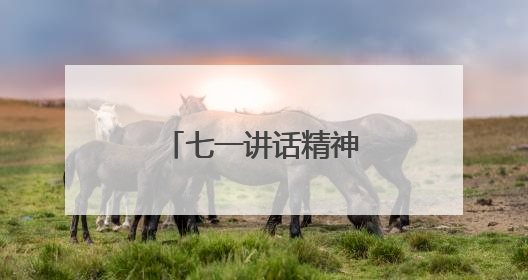 七一讲话精神感受有哪些？