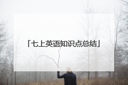 七上英语知识点总结