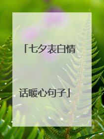七夕表白情话暖心句子