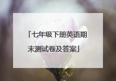 七年级下册英语期末测试卷及答案