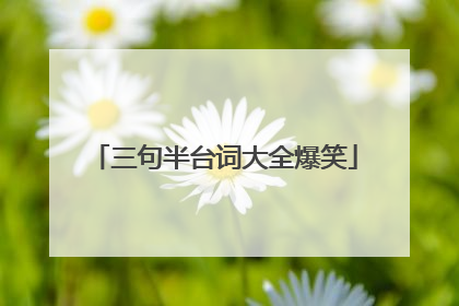 三句半台词大全爆笑