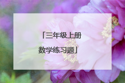 三年级上册数学练习题