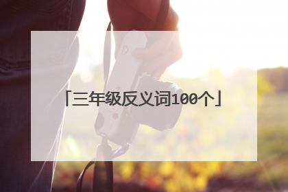 三年级反义词100个