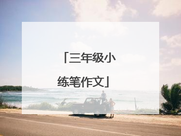 三年级小练笔作文