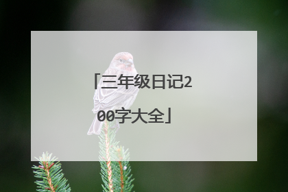 三年级日记200字大全