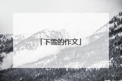 下雪的作文