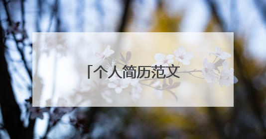 个人简历范文万能模板五篇