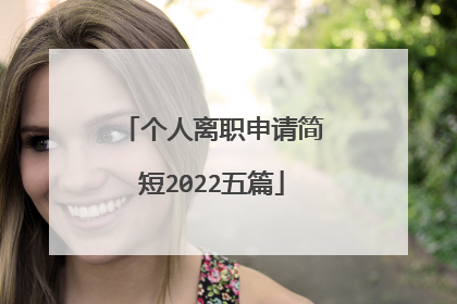 个人离职申请简短2022五篇