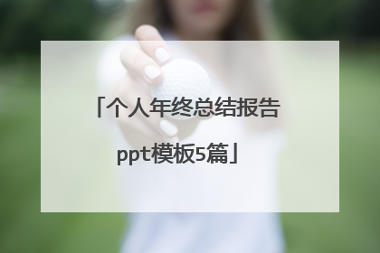 个人年终总结报告ppt模板5篇