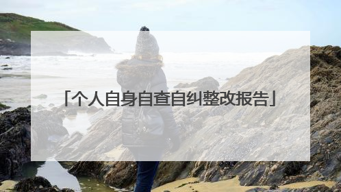 个人自身自查自纠整改报告