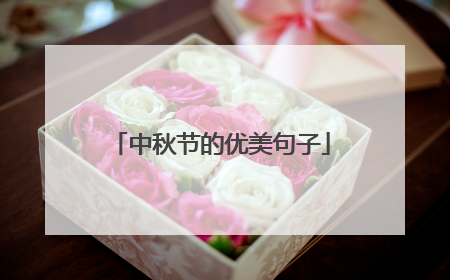 中秋节的优美句子