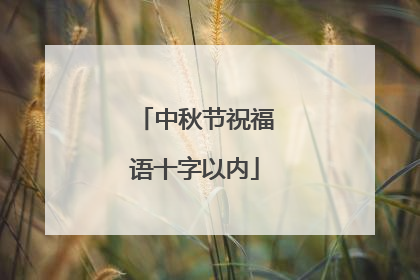 中秋节祝福语十字以内