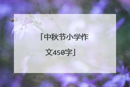 中秋节小学作文450字