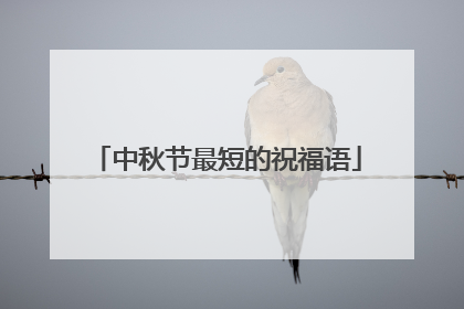 中秋节最短的祝福语