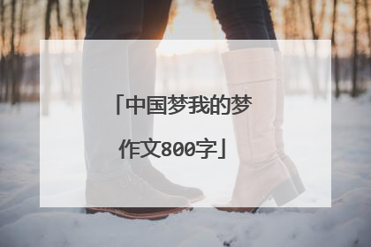 中国梦我的梦作文800字