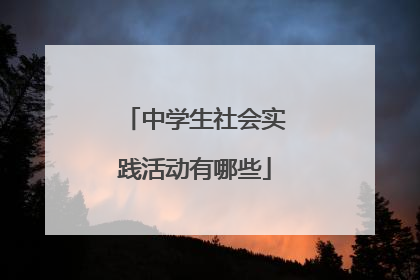 中学生社会实践活动有哪些