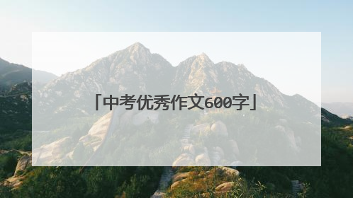 中考优秀作文600字