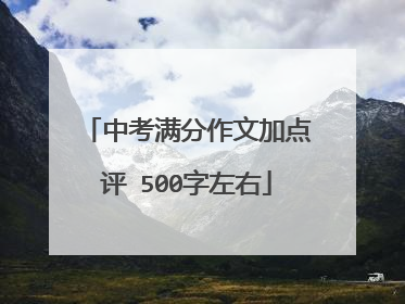 中考满分作文加点评 500字左右