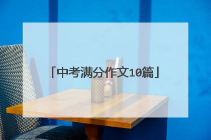 中考满分作文10篇
