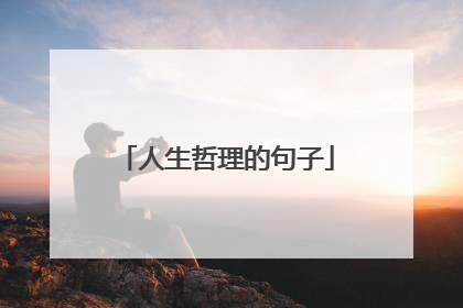 人生哲理的句子