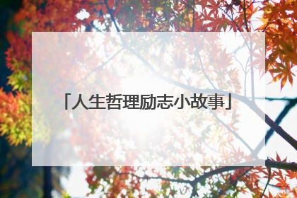 人生哲理励志小故事