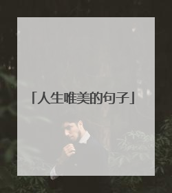 人生唯美的句子