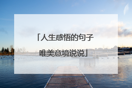 人生感悟的句子 唯美意境说说