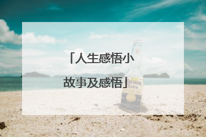 人生感悟小故事及感悟