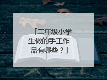 二年级小学生做的手工作品有哪些？