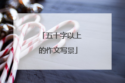 五十字以上的作文写景