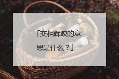 交相辉映的意思是什么？