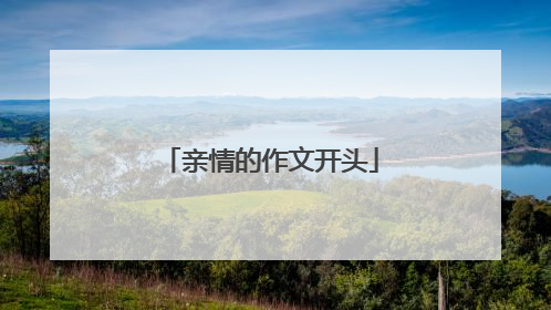 亲情的作文开头