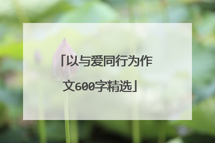以与爱同行为作文600字精选