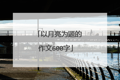 以月亮为题的作文600字